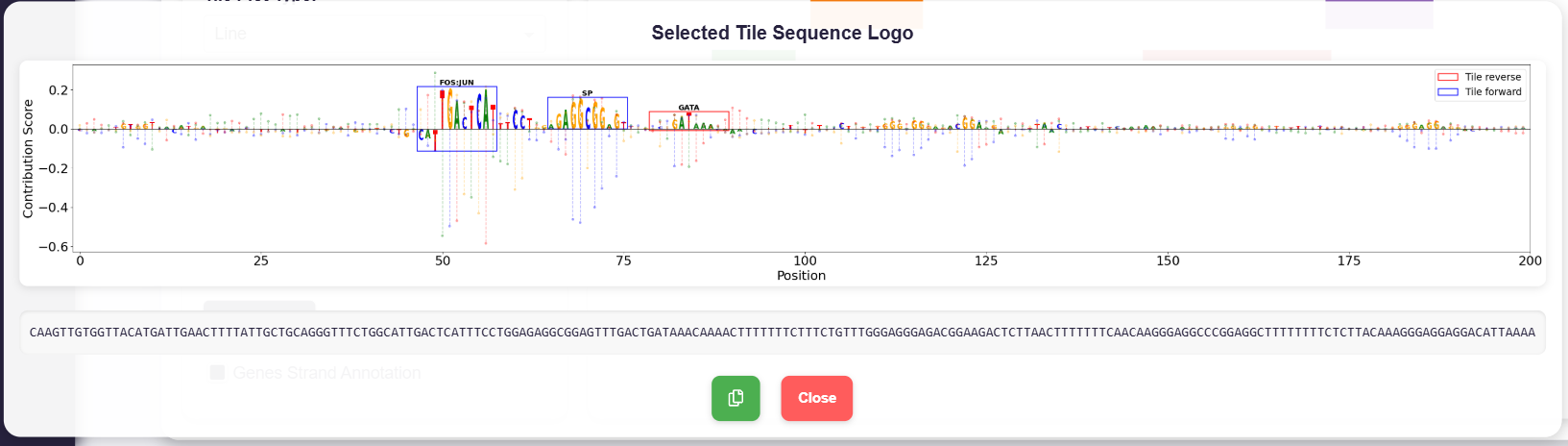 Sequence logo panel